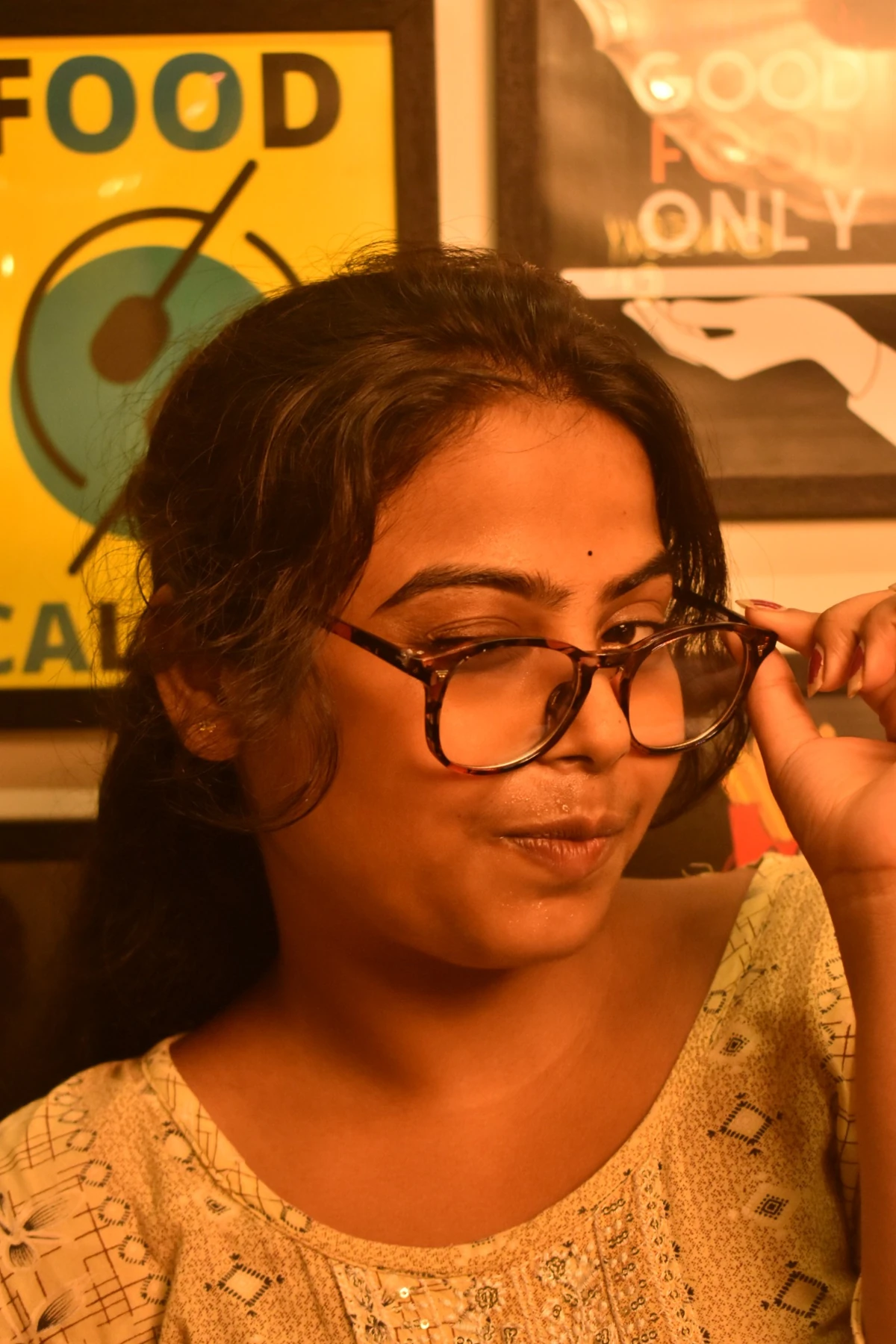 Close portrait with glasses
